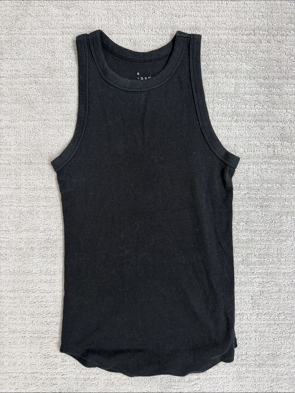 a new day Black Ribbed Women's Tank Top